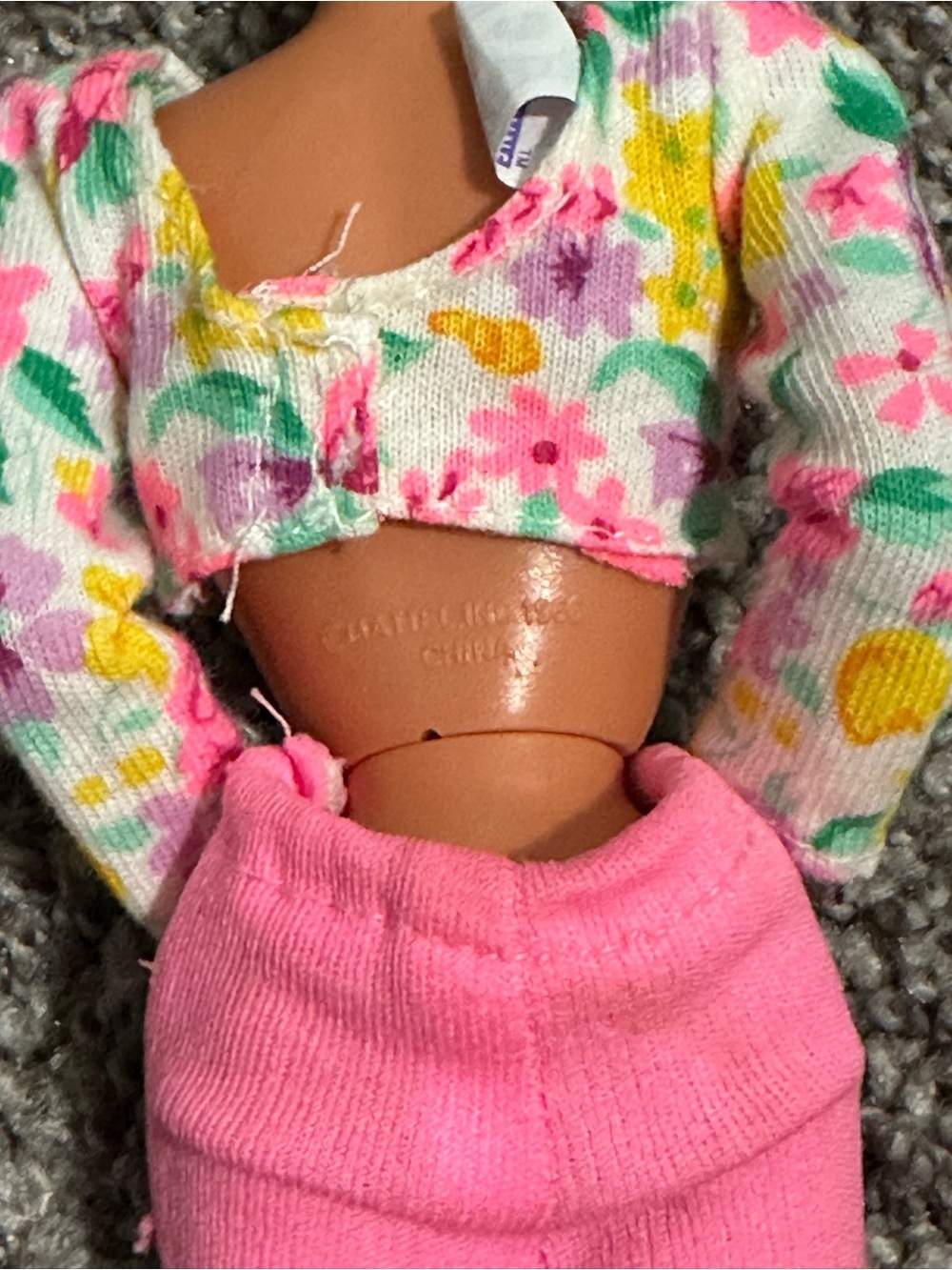 Vintage Mattel barbie Floral Top with Pink Capris - Picture 6 of 6